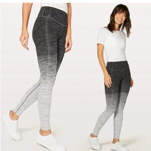 Lululemon Ombre Black/white High Rise Legging size 4